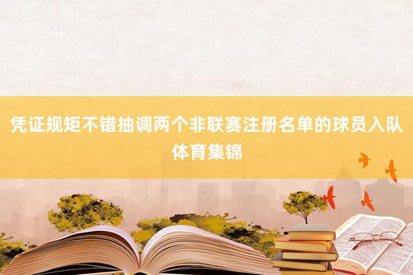 憑證規(guī)矩不錯(cuò)抽調(diào)兩個(gè)非聯(lián)賽注冊(cè)名單的球員入隊(duì)體育集錦